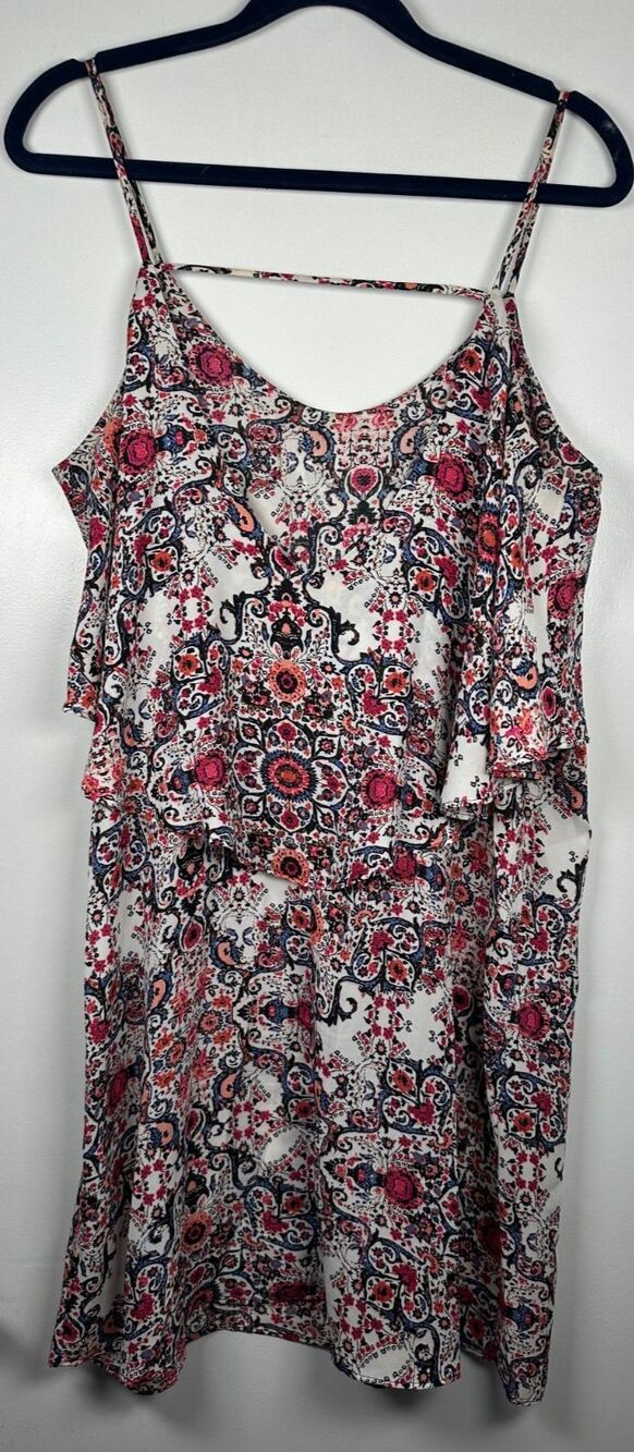 VGC Nordstrom Eight Sixty V-Neck Boho Cami Sundress Pink and Blue Size M
